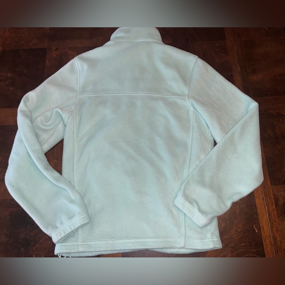 Columbia Benton Springs Full Zip Fleece Jacket Women’s XS Mint Blue Small Spot - Picture 7 of 12